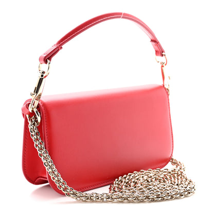 Valentino Garavani Calfskin Enamel Vlogo Small Loco Shoulder Bag Rouge Pur 3 of 9