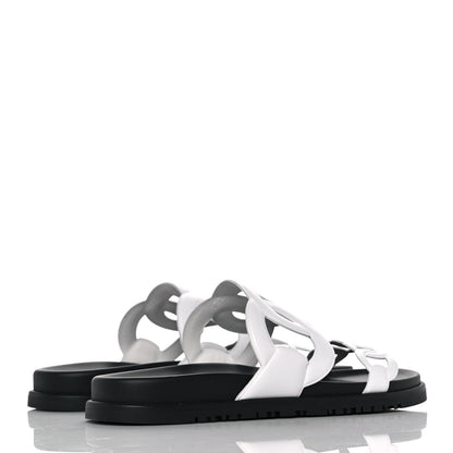 Hermes Nappa Extra Sandals 39 White 4 of 9