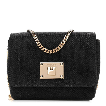 Jimmy Choo Lame Glitter Mini Ruby Chain Crossbody Black 1 of 10