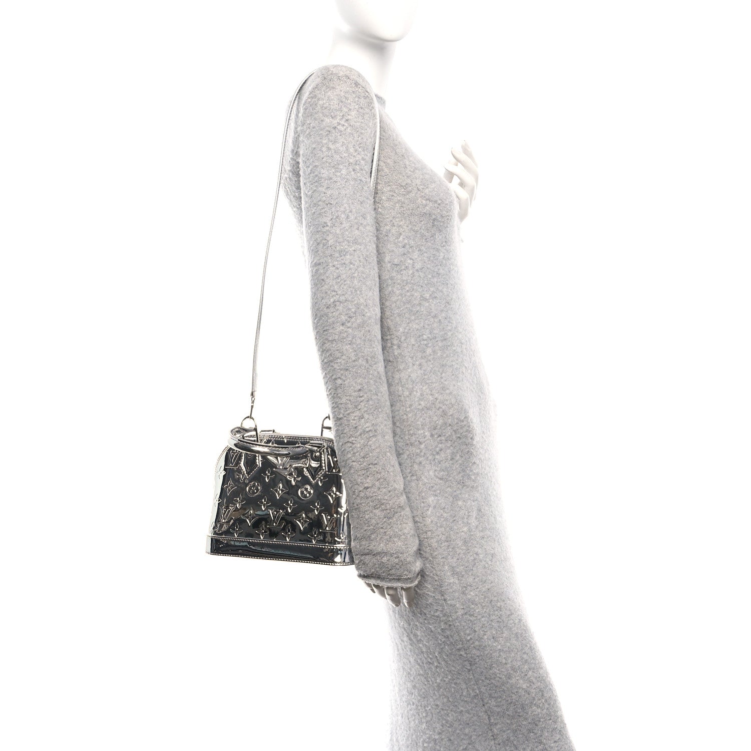 Louis Vuitton Monogram Miroir Alma BB Silver 2 of 11