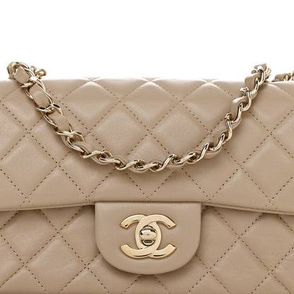 Chanel Lambskin Quilted Mini Rectangular Flap Dark Beige 8 of 10