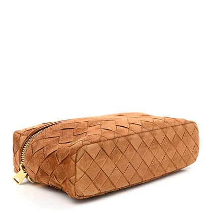 Bottega Veneta Suede Intrecciato Bang Bang Vanity Case Amber 4 of 10