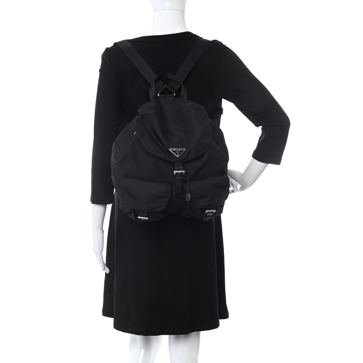 Prada Tessuto Nylon Vela Backpack Black 2 of 11