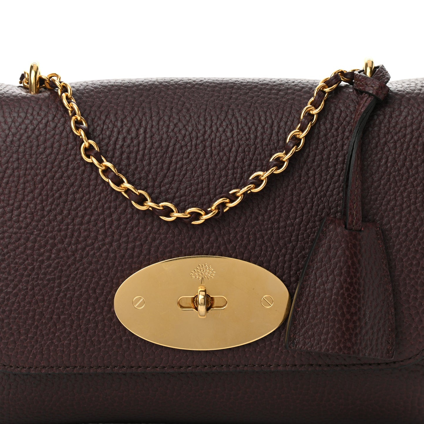 Small Classic Grain Calfskin Small Lily Flap Oxblood