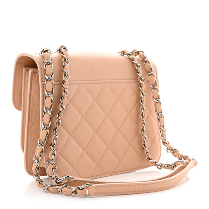 Chanel Caviar Quilted CC Box Flap Beige 3 of 10