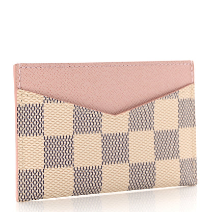 Louis Vuitton Damier Azur Daily Card Holder Rose Ballerine 3 of 7