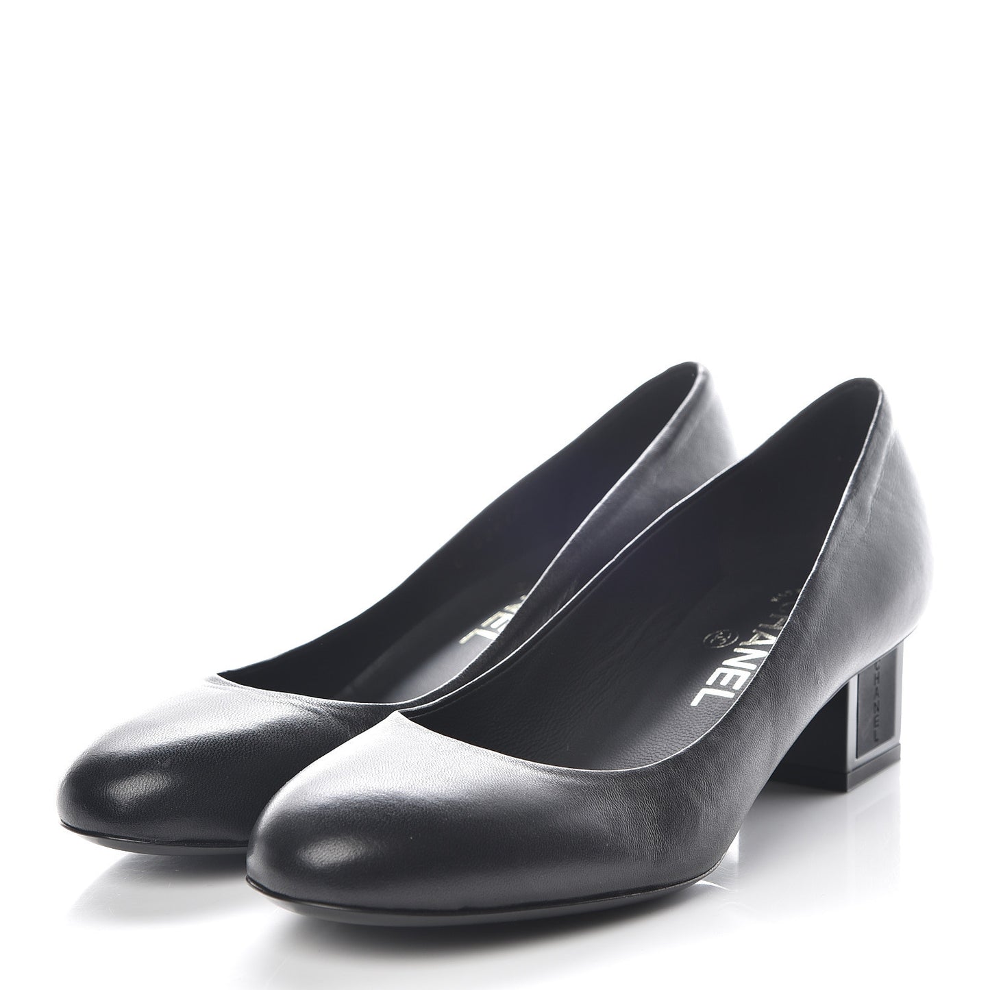Lambskin CC Pumps 37 Black
