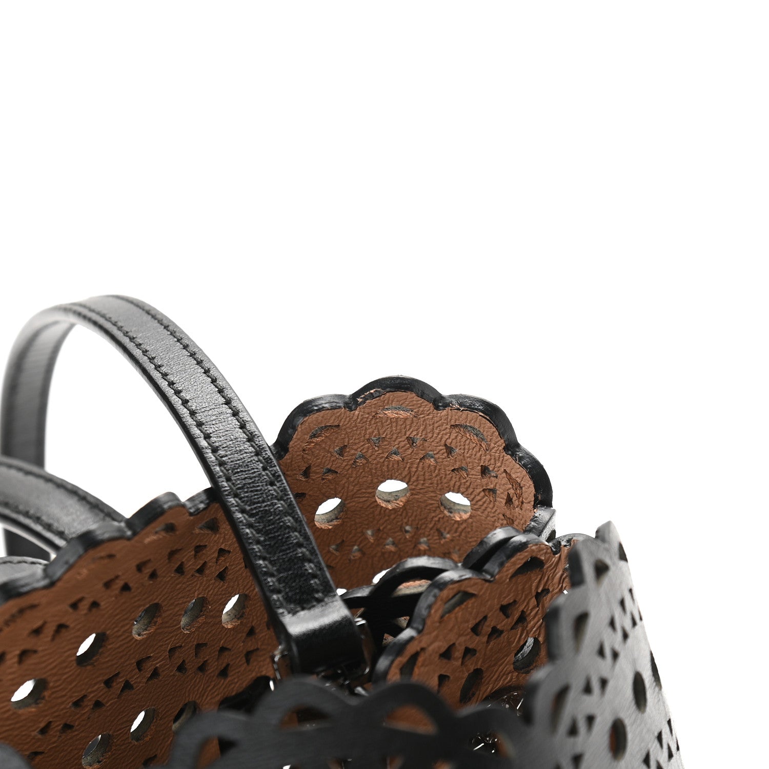 Alaia Lux Calfskin Vienne Wave Mina 25 Bag Black 12 of 14