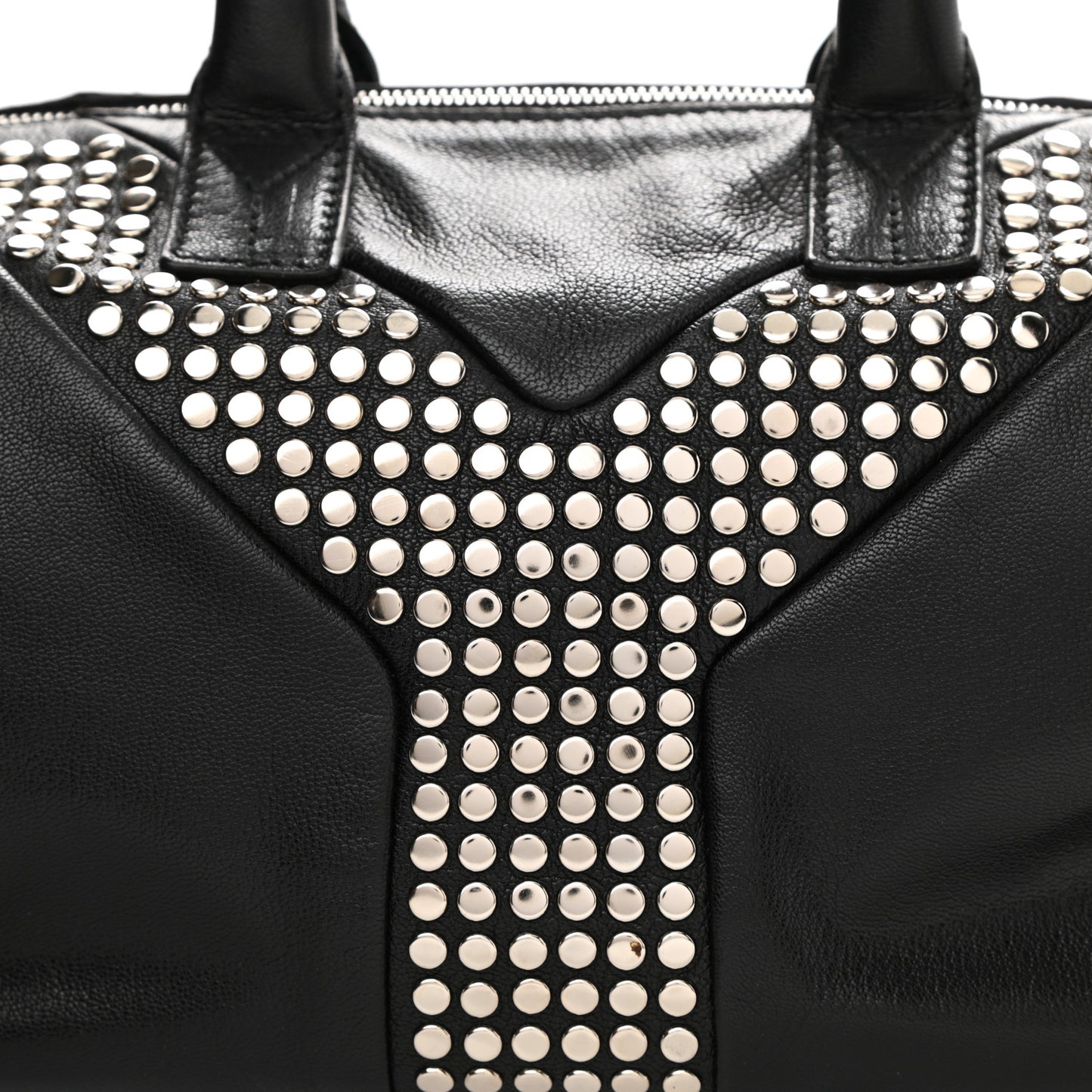 Calfskin Studded Easy Sac Black