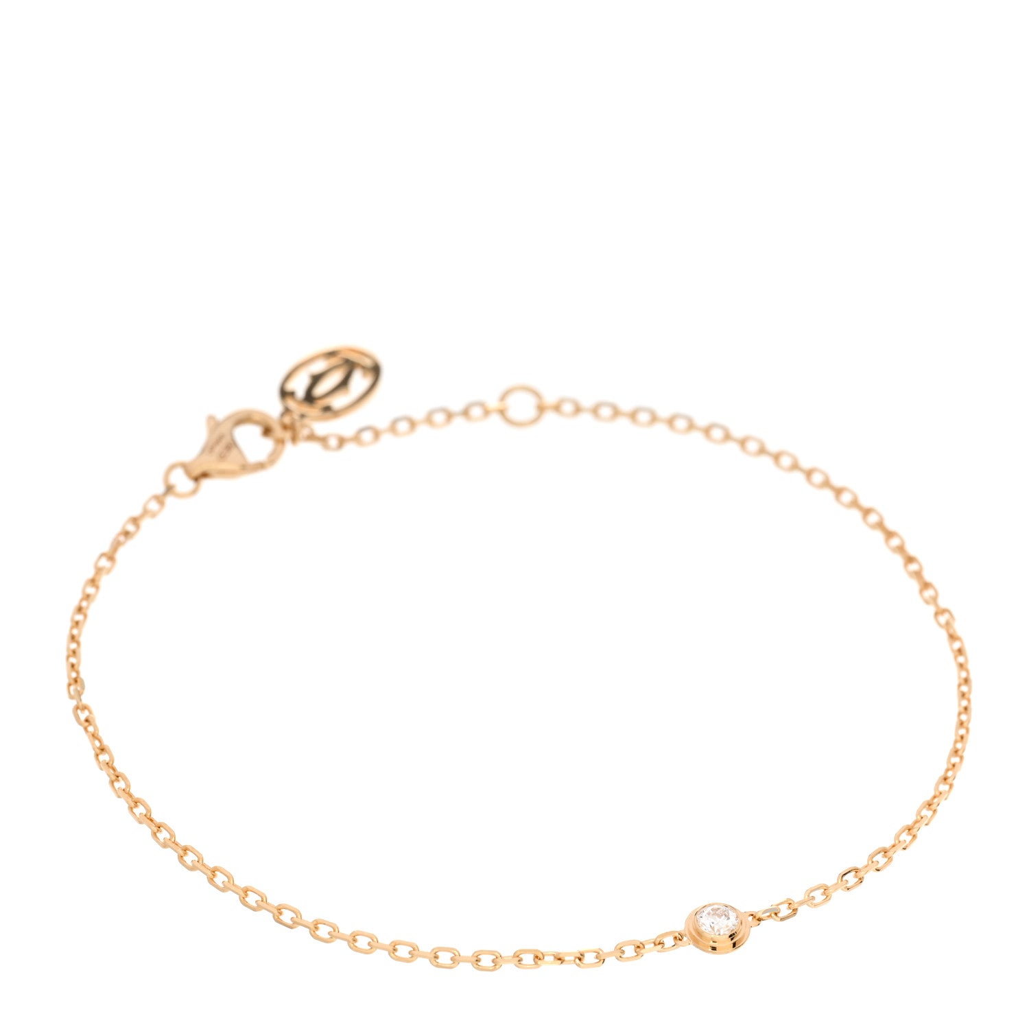 Cartier 18K Yellow Gold Diamond SM D'Amour Bracelet 1 of 4