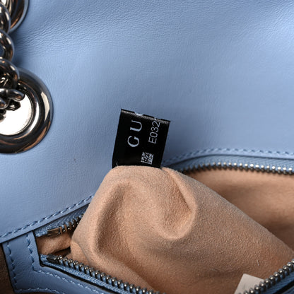 Gucci Calfskin Matelasse Small GG Marmont Shoulder Bag Porcelain Light Blue 8 of 11