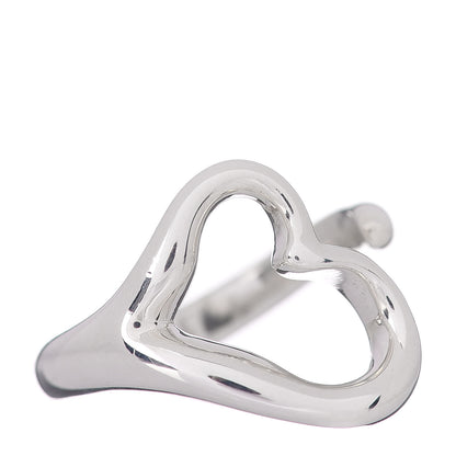 Tiffany Elsa Peretti Sterling Silver Open Heart Ring 45 3.25 1 of 5