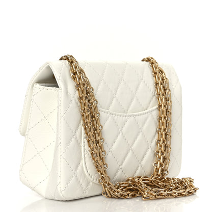 Chanel Aged Calfskin Quilted 2.55 Reissue Mini Flap White 3 of 9