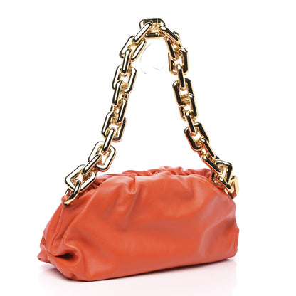 Bottega Veneta Calfskin The Pouch Chain Orange 3 of 9