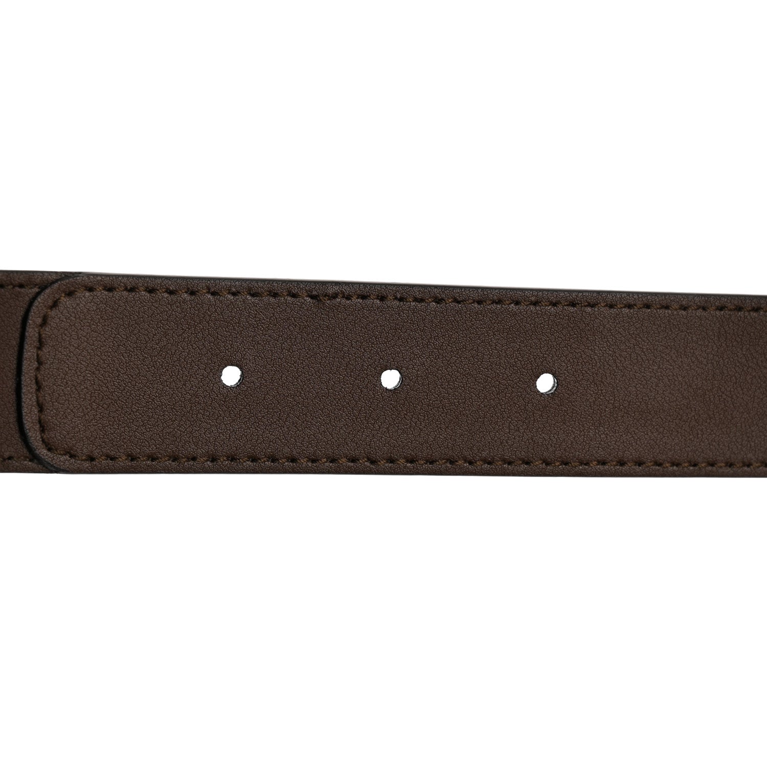 Gucci GG Supreme Monogram Matte Plutone Calfskin Double G 30mm Belt 85 34 Beige Ebony New Acero 4 of 5