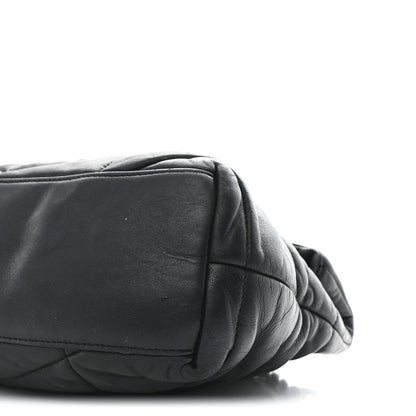 Saint Laurent Lambskin Quilted Small Loulou Puffer Monogram Chain Satchel Black 10 of 14