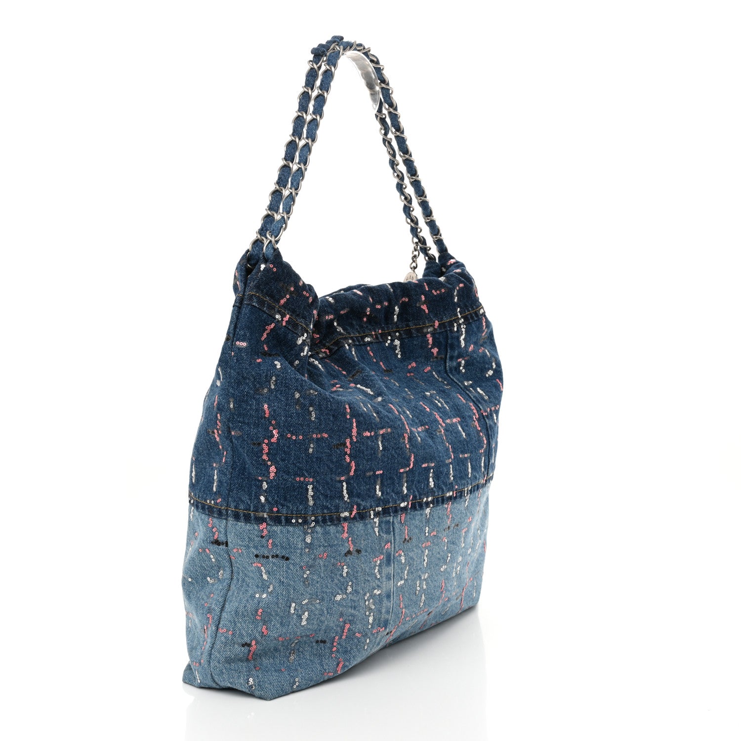 Chanel Denim Sequin Chanel 22 Blue 4 of 13