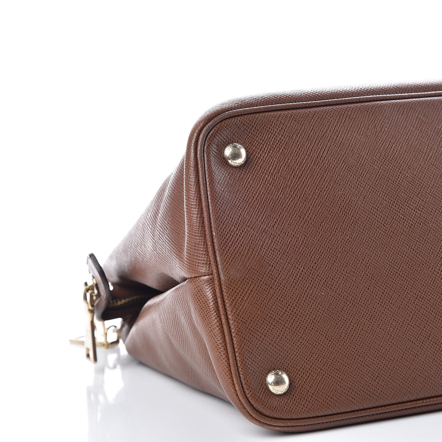 Saffiano Cuir Top Handle Dome Tote Palissandro