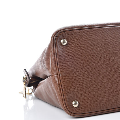 Prada Saffiano Cuir Top Handle Dome Tote Palissandro 5 of 19