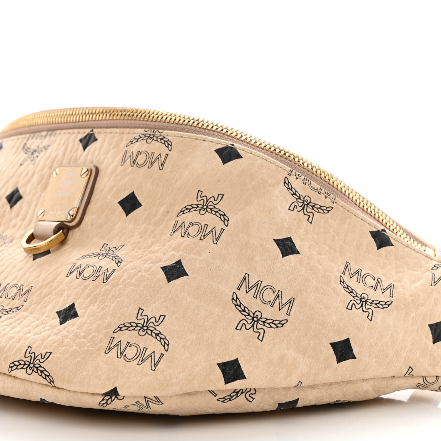 MCM Visetos Stark Belt Bag Beige 12 of 13