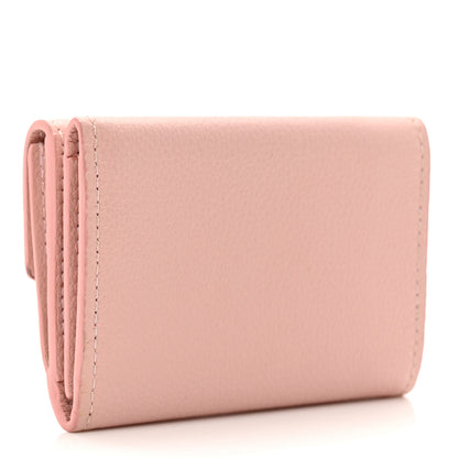 Louis Vuitton Calfskin Lockmini Wallet Rose Ballerine 3 of 7