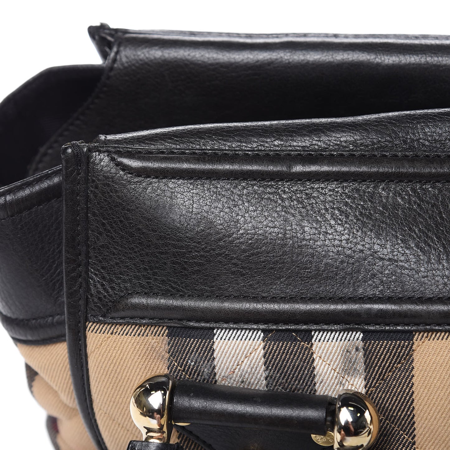House Check Quilted Large Manor Tote Black