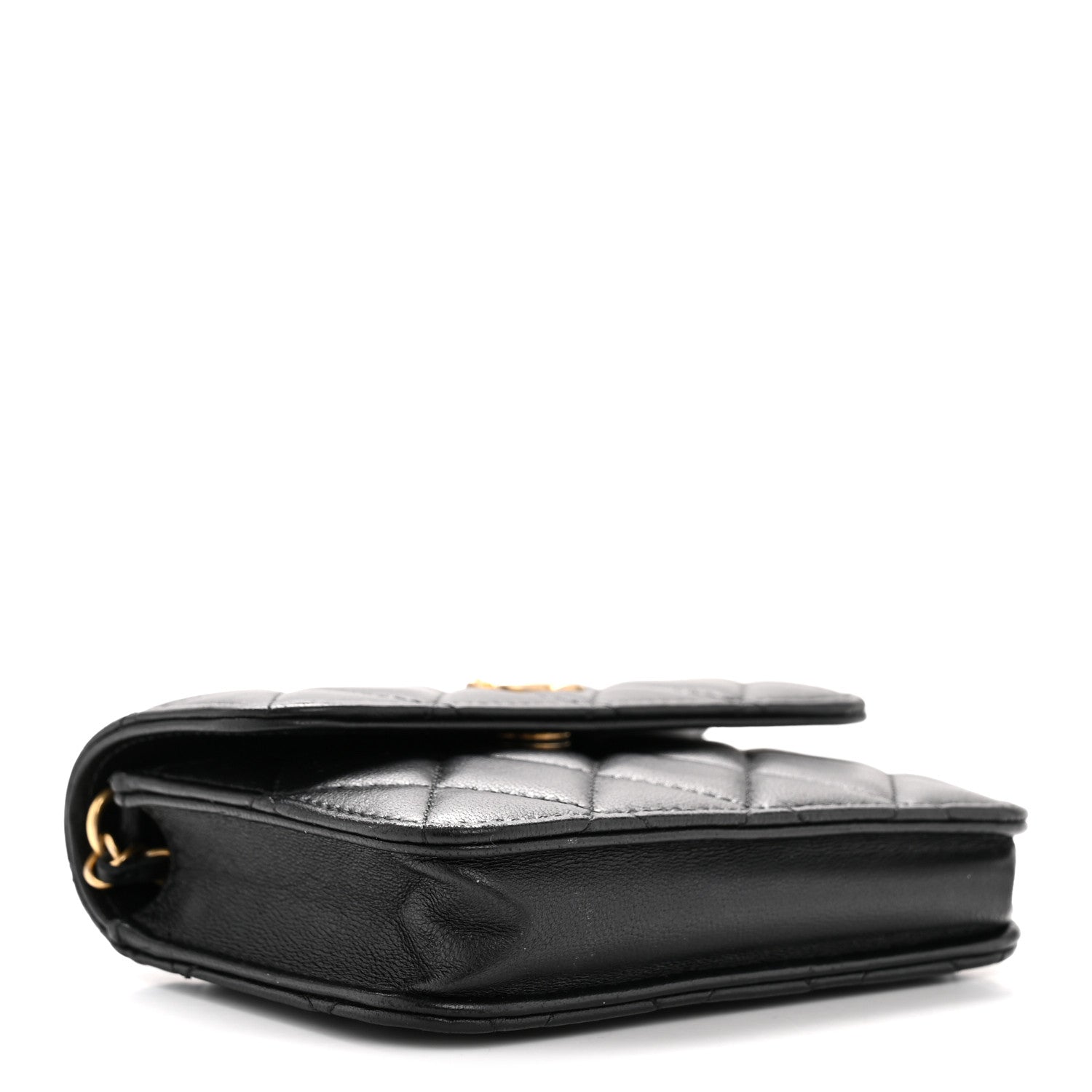 Chanel Lambskin Quilted Pearl Crush Flap With Chain Black 4 of 12