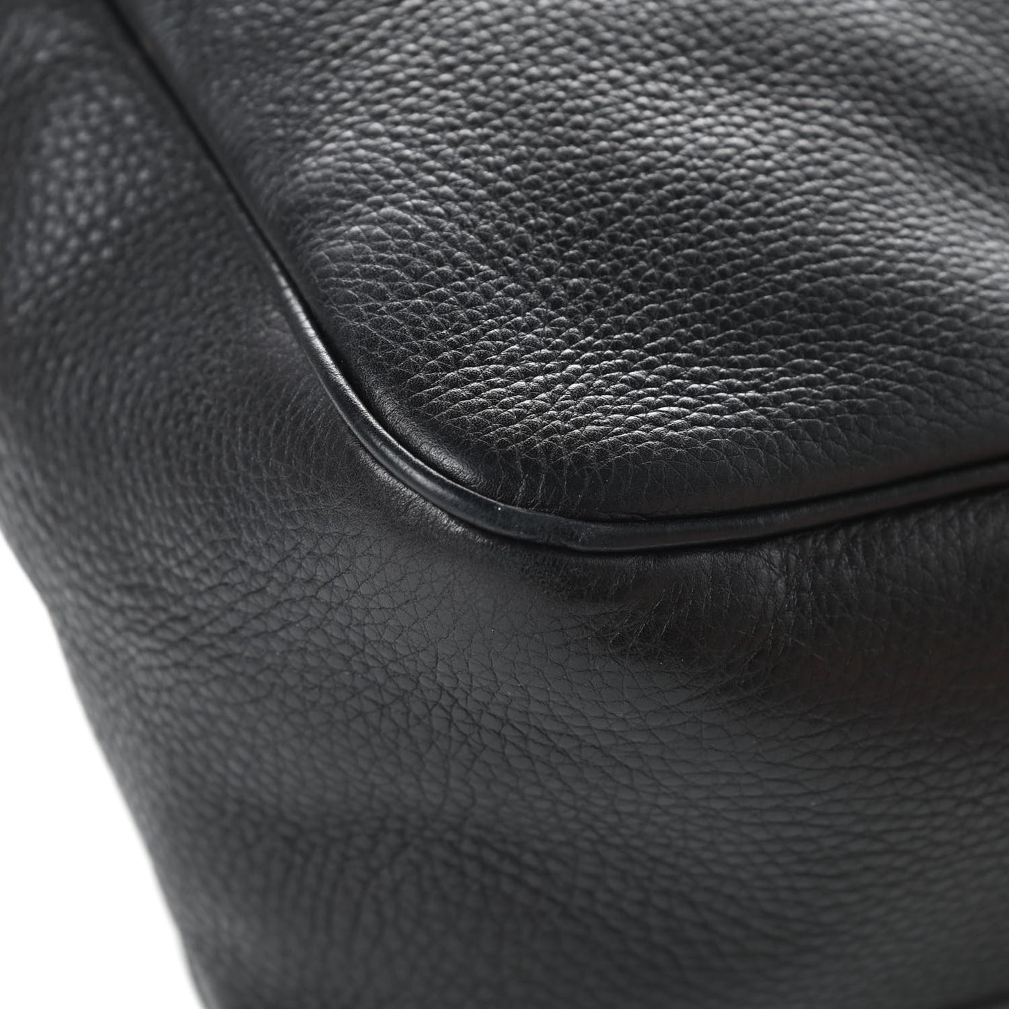 Pebbled Calfskin Medium Soho Bowler Black