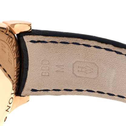 Harry Winston 18K Rose Gold Alligator Diamond 39mm Midnight Quartz Watch Champagne 6 of 6