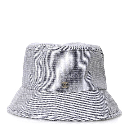 Chanel Cotton Bucket Hat M Navy White 3 of 10
