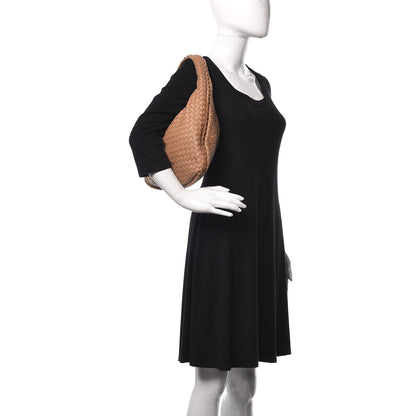 Bottega Veneta Nappa Stitched Intrecciato Medium Veneta Hobo Maple Sapphire 2 of 12