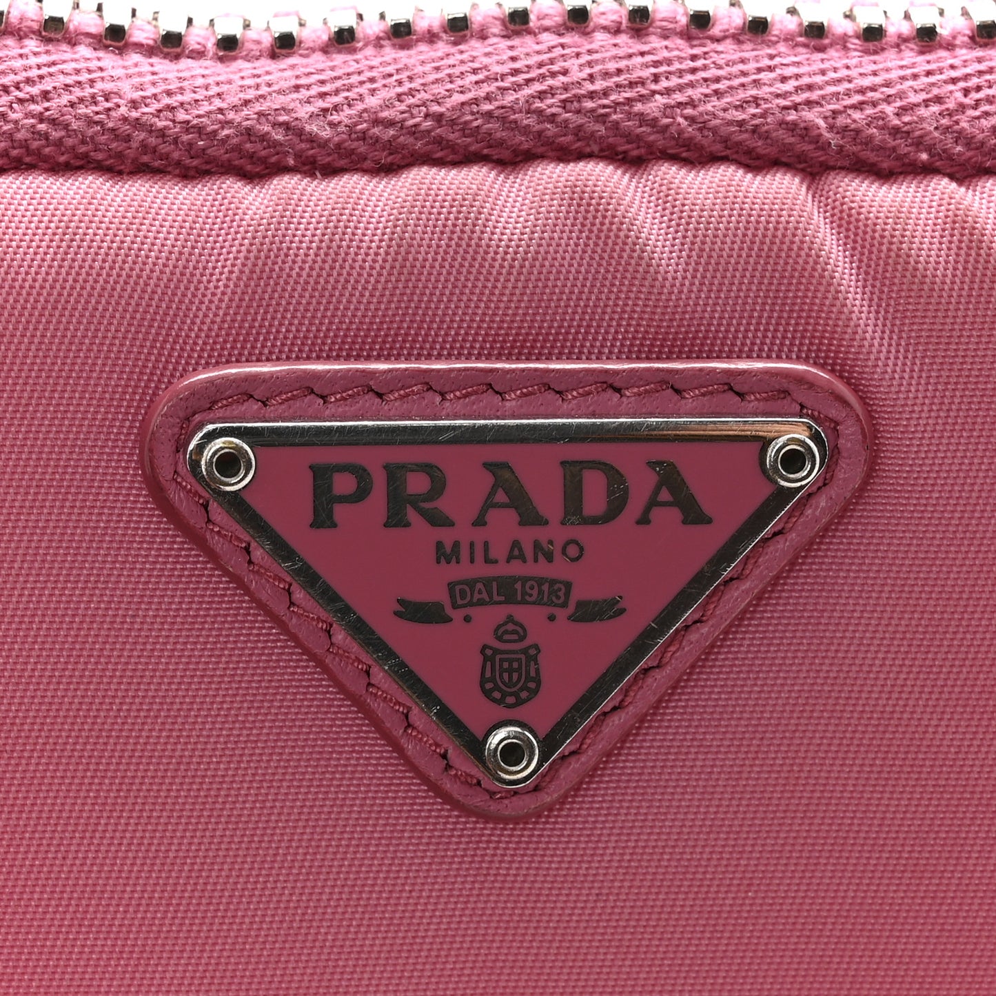 Re-Nylon Triangle Micro Crossbody Pouch Pink