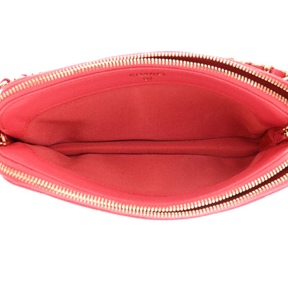 Chanel Caviar Quilted Small Clutch With Chain Pink 6 of 15