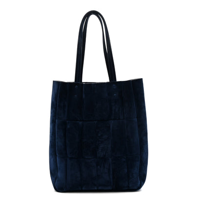 Khaite Suede Calfskin Kidskin Zoe Tote Midnight 1 of 10