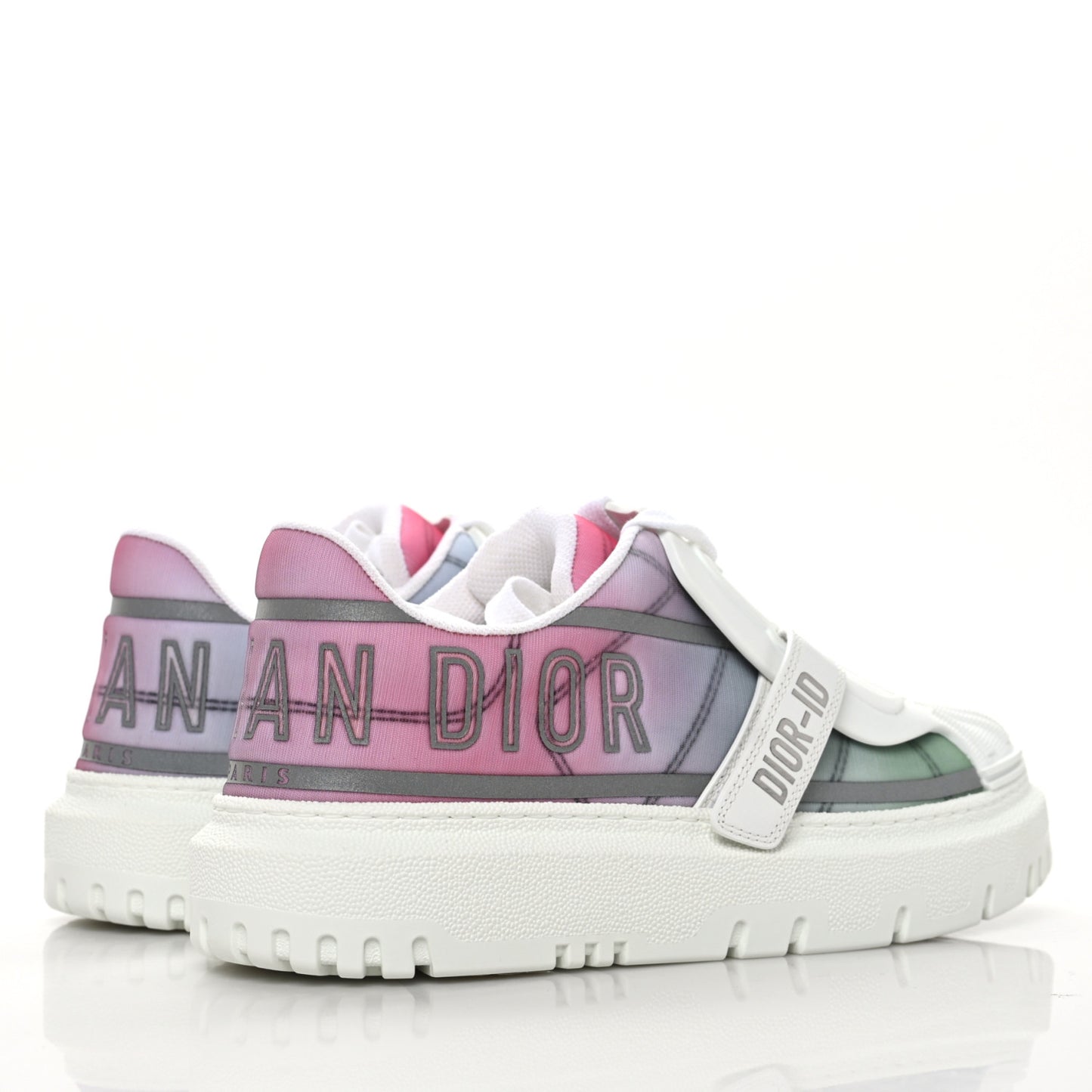 Nylon Shaded Dior-ID Platform Sneakers 37 Multicolor Framboise