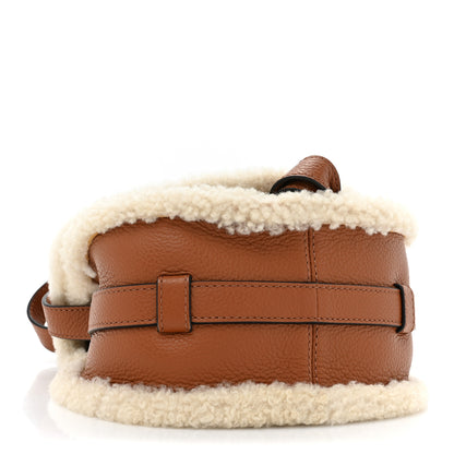 Chloe Calfskin Shearling Small Marcie Saddle Bag Bag Tan 4 of 8