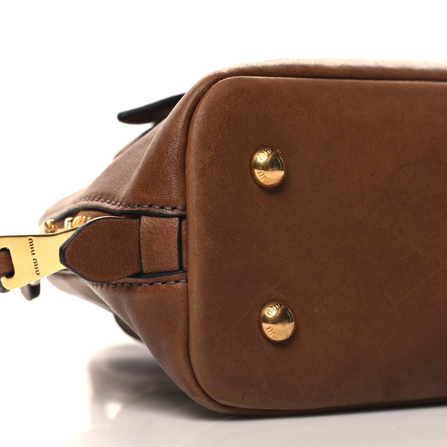 Miu Miu Nappa Aviator Small Aventure Bag Rovere 8 of 11