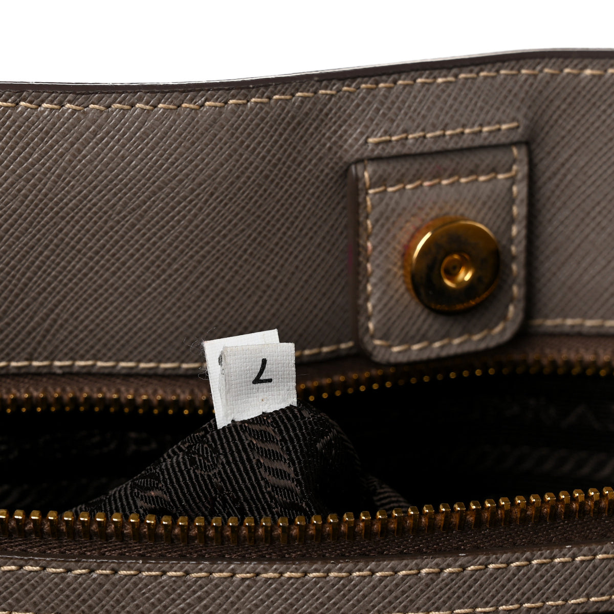 Prada Saffiano Lux Large Tote Argilla 7 of 13