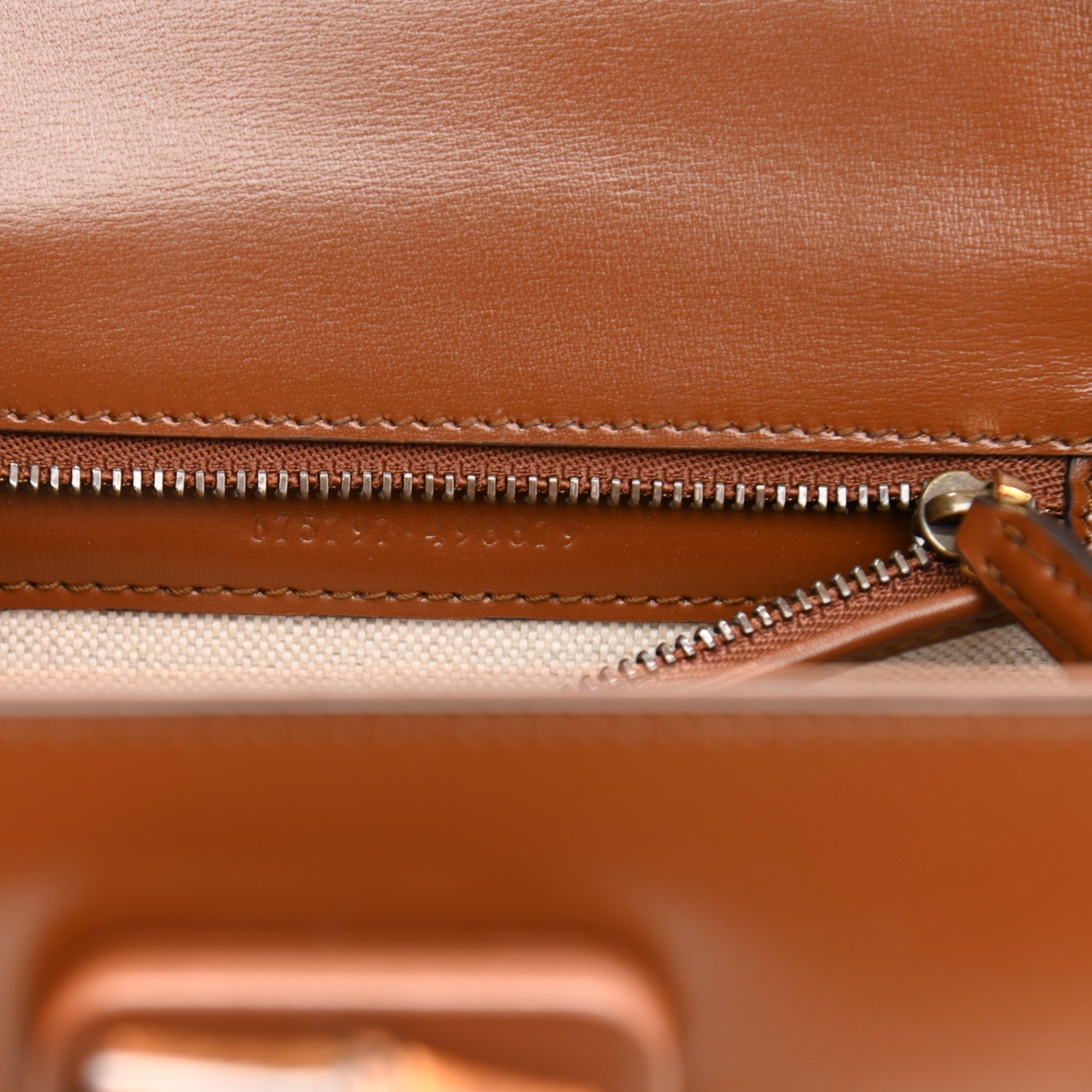 Gucci Boarded Dyana Lux Calfskin Small Bamboo 1947 Top Handle Bag Brown 8 of 11