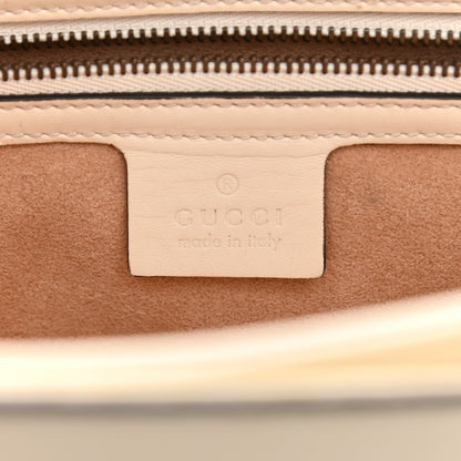 Gucci Calfskin Sylvie Web Small Queen Margaret Top Handle Bag Hibiscus Red Mystic White 6 of 16