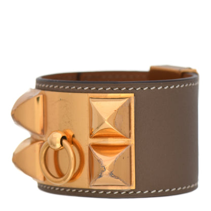 Hermes Swift Collier De Chien CDC Bracelet T2 Etoupe 1 of 7