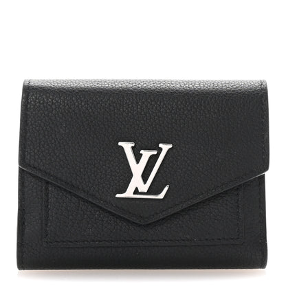 Louis Vuitton Soft Calfskin My Lockme Compact Wallet Black 1 of 7