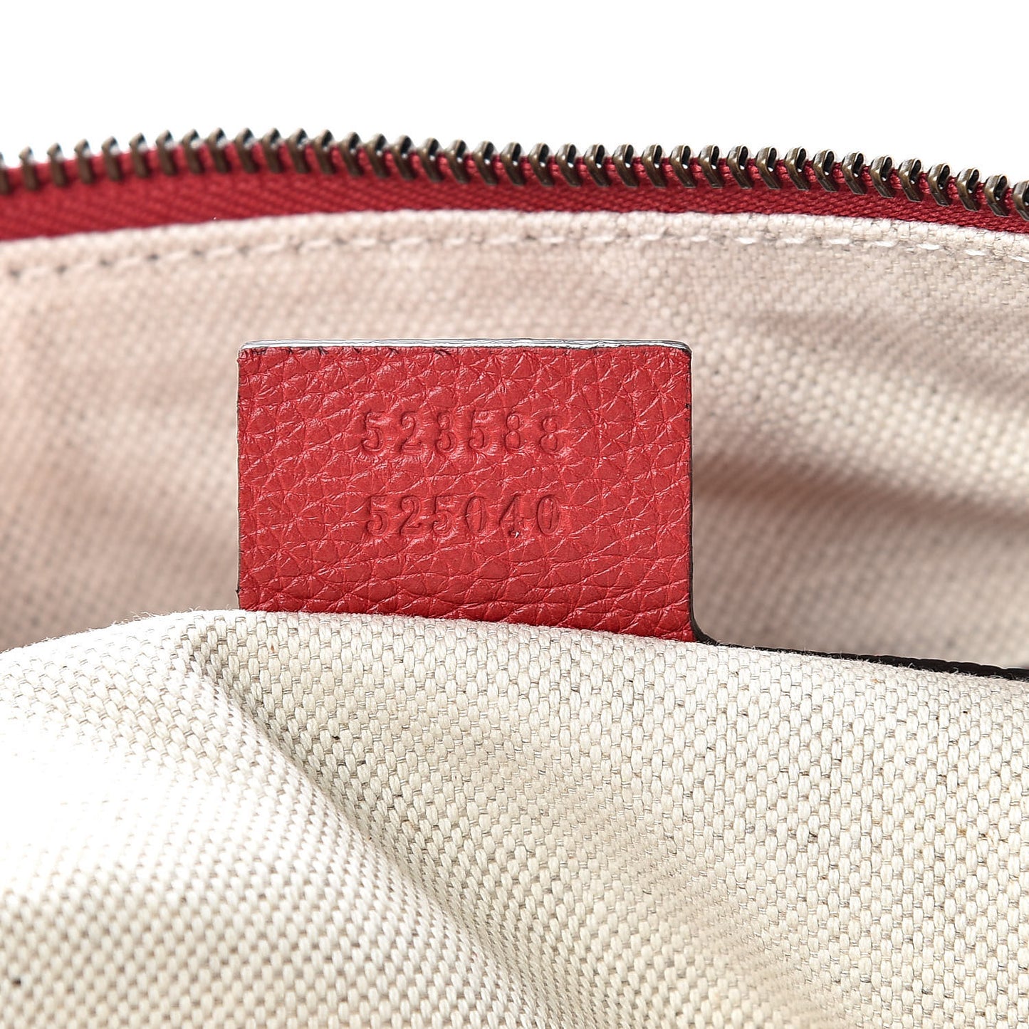 Grained Calfskin Logo Half Moon Hobo Red