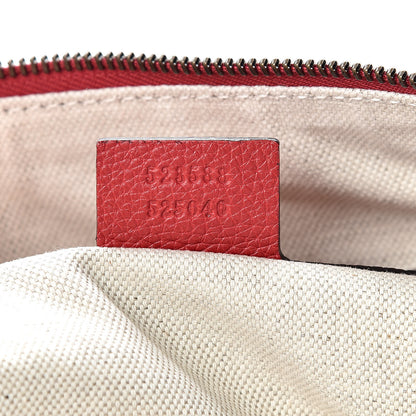 Gucci Grained Calfskin Logo Half Moon Hobo Red 7 of 10