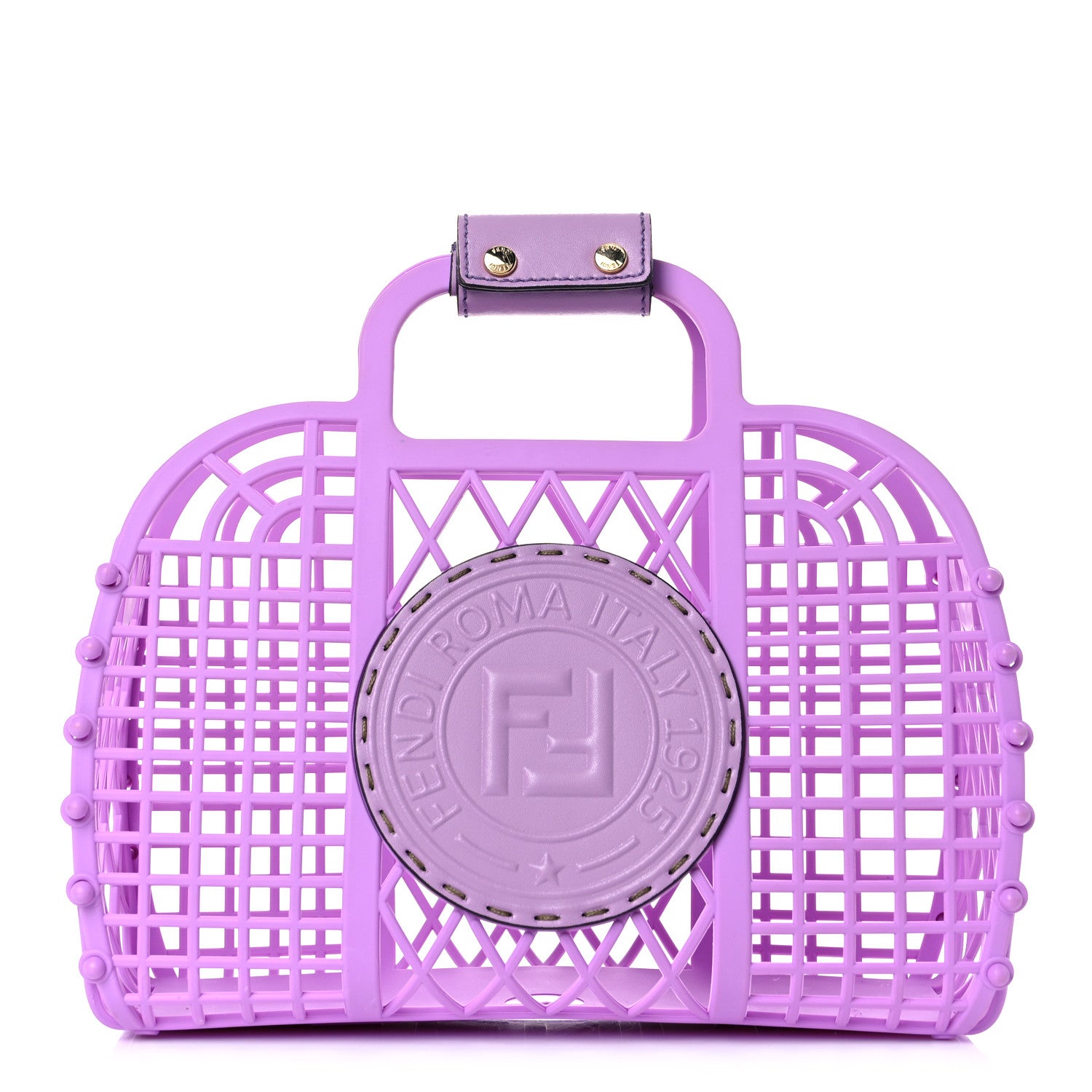 Fendi Recycled Plastic Vitello Liberty Matte Small Fendi Basket Violetta 1 of 13