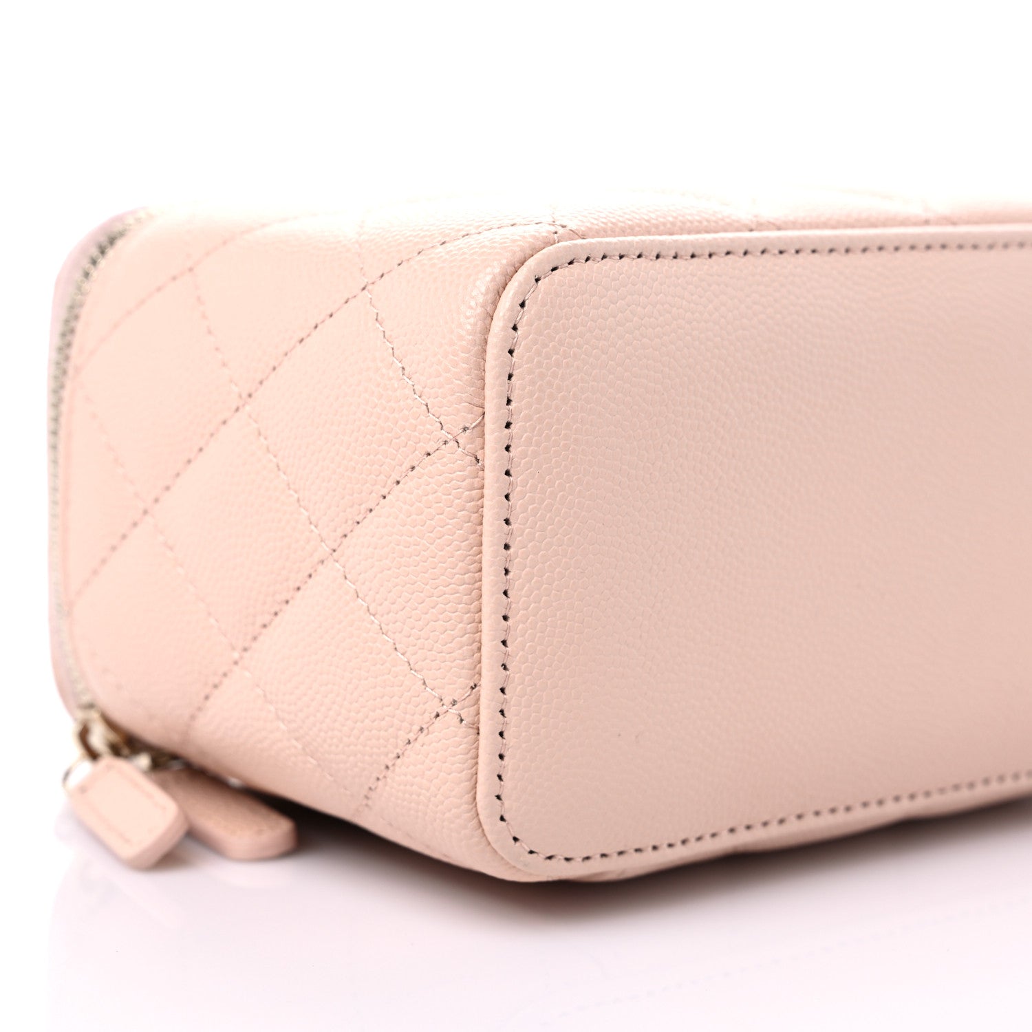Chanel Caviar Quilted Small Vanity Case With Chain Light Beige 8 of 10