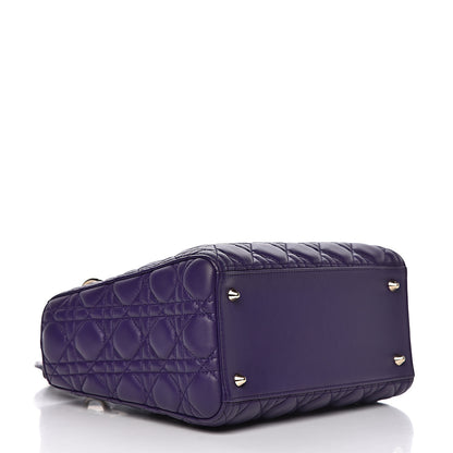 Christian Dior Lambskin Cannage Medium Lady Dior Purple 5 of 11