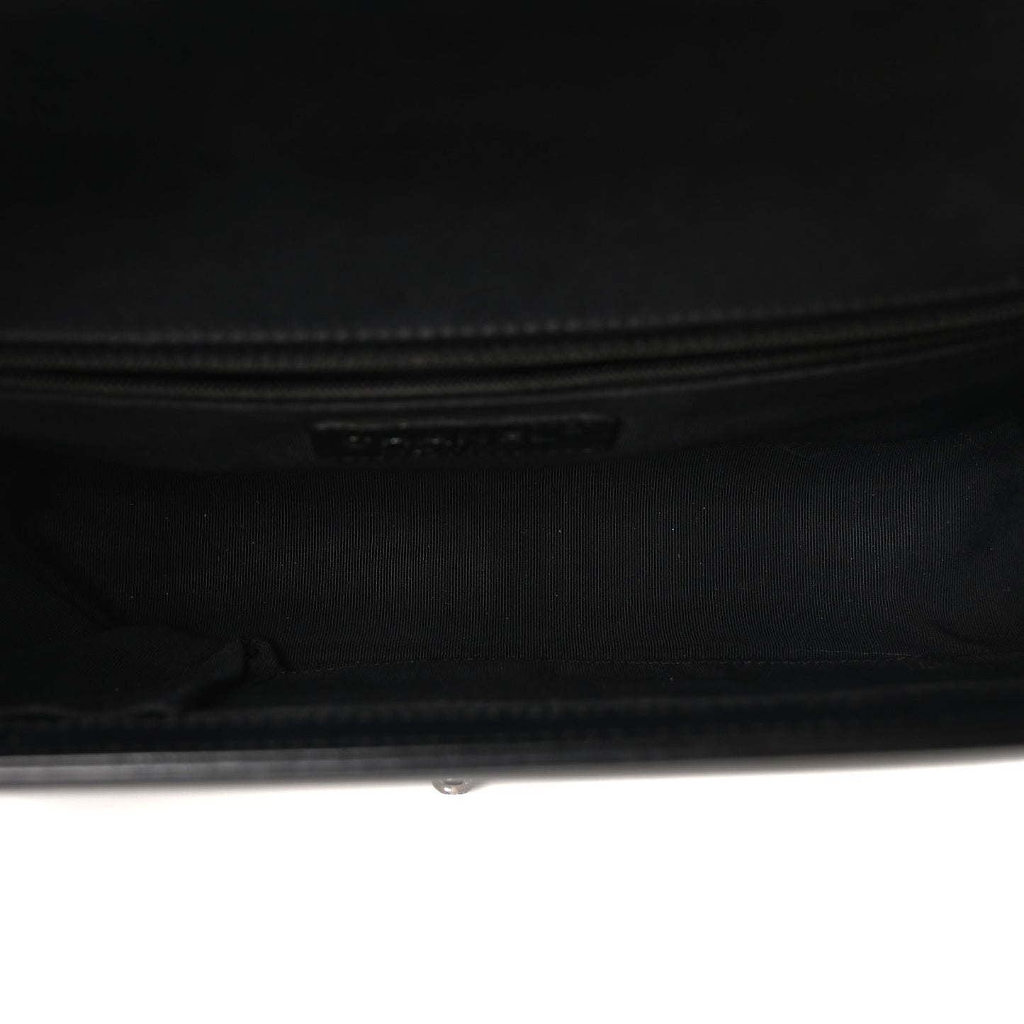 Patent Chevron Quilted New Medium Boy Flap Black