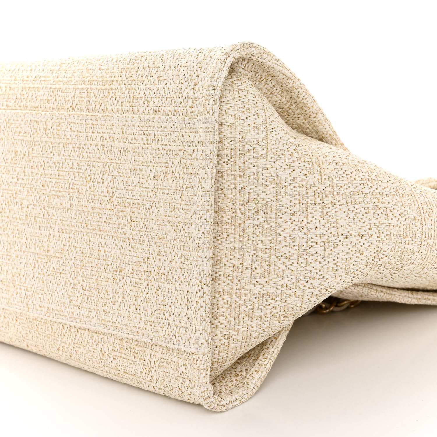 Chanel Lurex Boucle Medium Deauville Tote White 9 of 9