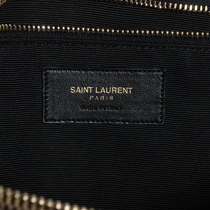 Saint Laurent Grain De Poudre Matelasse Chevron Monogram Shopping Bag Nude 6 of 9